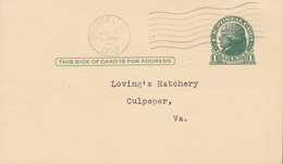 United States Postal Stationery Ganzsache Entier ORANGE Va. 1950 CULPEPPER (2 Scans) - 1941-60