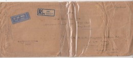 Long Registered Airmail Cover From Ipoh Perak 1953 Used - Perak