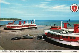 S.R.N. 4-SWIFT AND SURE AT RAMASGATE-INTERNATIONAL HOVERPORT-KENT-NON VIAGGIATA - Hovercrafts