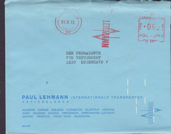 Denmark PAUL LEHMANN Internationale Transporter ATM KØBENHAVN 1972 Cover Freistempel Brief - Machine Labels [ATM]