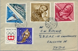 1964 , HUNGRIA , SOBRE CIRCULADO ENTRE BUDAPEST Y CALCUTA , LLEGADA - Lettres & Documents