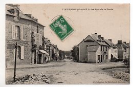 CPA - TINTENIAC - LA RUE DE LA POSTE - N/b - 1908 - - Other & Unclassified