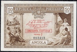 Angola 50 Centavos 1923 'AU' Banknote - Angola