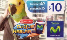 TARJETA TELEFONICA DE ARGENTINA, PREPAGO. MOV-0073, 10$ LA SERENISIMA, DA QUE HABLAR CON MOVISTAR. (068) - Argentinien