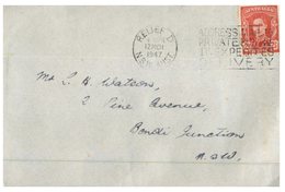 (20) Australia Letter 1947 - With Relief D Postmark - - Lettres & Documents