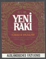 Turkey, Yeni Raki, Anis,  '70s - Alcoholen & Sterke Drank