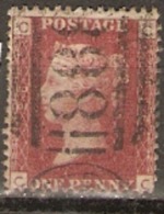 Great Britain 1858  1d Red  Plate  196 Fine Used - Used Stamps