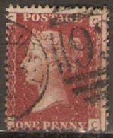 Great Britain 1858  1d Red  Plate  206 Fine Used - Used Stamps