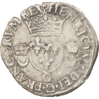 Monnaie, France, Douzain Aux Croissants, 1550, Poitiers, TB+, Billon - 1547-1559 Enrique II