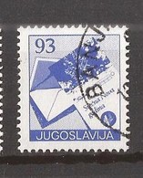 1987 2255  DEF-PERF 13 1-4 TELEGRAMM  JUGOSLAVIJA JUGOSLAWIEN  USED - Used Stamps