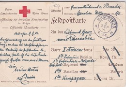 ALLEMAGNE 1917  FELDPOSTKARTE  CROIX ROUGE DE MUNICH - Storia Postale