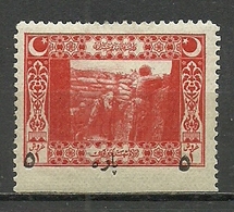 Turkey; 1917 Surcharged Postage Stamp ERROR "Imperf. Margin" - Ungebraucht