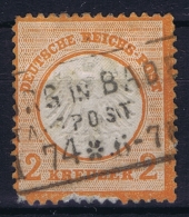 Deutsches Reich Mi  8 Obl./Gestempelt/used Damage - Used Stamps