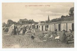 50 Manche - St Saint Pair Sur Mer La Plage Animée Cabines 1924 N207 - Saint Pair Sur Mer