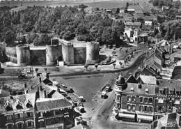 80-PERONNE- LA PLACE ET LE CHATEAU VUE AERIENNE - Peronne