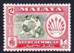 Malaysia-Negri Sembilan SG 78 1957 Definitives, $ 2.00 Bronze-green And Scarlet, Mint Hinged - Negri Sembilan