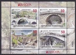 Macedonia 2018 Europa CEPT Bridges, Architecture, Fauna, Birds, Stork, Booklet MNH - 2018