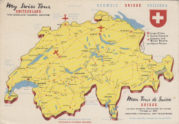 Suisse - Carte Géographique - Mon Tour De Suisse - Mon