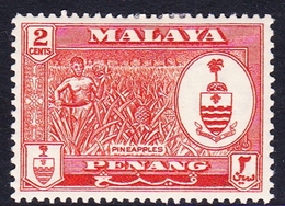 Malaysia-Penang SG 56 1960 Definitives, 2c Orange, Mint Hinged - Penang