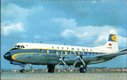 !  Alte Ansichtskarte Lufthansa Viscount 814, Airplane, Flugzeug, Propliner - 1946-....: Era Moderna