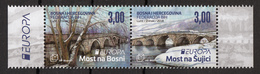 Bosnia Croatia 2018 Europa CEPT, Bridges, Bruecken Ponts, Architecture, Set In Pair MNH - 2018