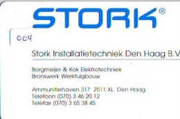 NEDERLAND CHIP TELEFOONKAART CRE 004 * Stork Installatietechniek * Telecarte A PUCE PAYS-BAS * NL ONGEBRUIKT * MINT - Private