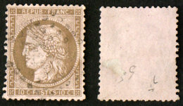 N° 58 - 10c Brun/rose CERES TB Oblit Cote 18€ - 1871-1875 Ceres