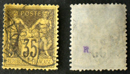 N° 93 - 35c VIOLET SAGE OBLIT TB Cote 50€ - 1876-1898 Sage (Type II)