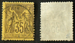 N° 93 - 35c VIOLET SAGE OBLIT TB Cote 50€ - 1876-1898 Sage (Type II)