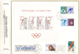 FRANCE - Encart Des Jeux Olympiques De 1984 - 2 Scans - Lettres & Documents