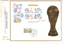 FRANCE - Encart De La Coupe Du Monde De Football De 1982 - 2 Scans - Lettres & Documents