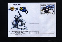 Jugoslawien / Yugoslavia 2002 World FINA Cup In Waterpolo Postal Stationery Letter - Wasserball