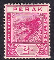 Malaysia-Perak SG 62 1892 Tiger, 2c Rose, Mint Hinged - Perak
