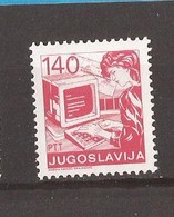 1988   2289    DEF-PERF 13 1-4  POST COMPUTER     JUGOSLAVIJA JUGOSLAWIEN  MNH - Unused Stamps