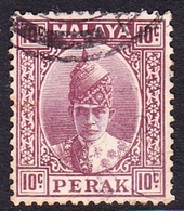 Malaysia-Perak SG 112 1938 Sultan Iskandar, 10c Dull Purple, Used - Perak
