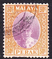 Malaysia-Perak SG 116 1938 Sultan Iskandar, 30c Dull Purple And Orange, Used - Perak