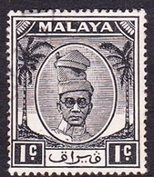 Malaysia-Perak SG 128 1950 Sultan Shah 1c Black, Used - Perak