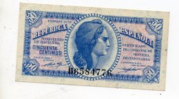 50 CENTIMOS 1937 - 1-2-5-25 Pesetas