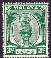 Malaysia-Perak SG 130 1950 Sultan Shah 3c Green, Used - Perak