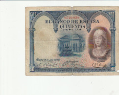 500 Pesetas 1927 - 500 Pesetas