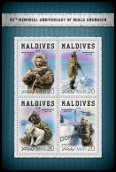 MALDIVES 2018 MNH** Roald Amundsen M/S - OFFICIAL ISSUE - DH1822 - Polar Explorers & Famous People