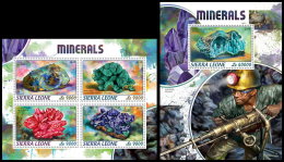 SIERRA LEONE 2018 MNH** Minerals Mineralien Mineraux M/S+S/S - IMPERFORATED - DH1822 - Minéraux