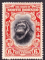 Malaysia-Sabah SG 296 1931 50th Anniversary Of British North Borneo Company, 6c Black And Orange, Mint Hinged - Sabah