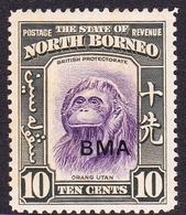 Malaysia-Sabah SG 326 1945 Overprinted BMA, 10c Violet And Bronze-green, Mint Hinged - Sabah