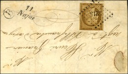 PC 2215 / N° 1 (leg Def) Cursive 11 / Najac, B Rur B Sur Lettre Locale Avec Texte Daté De St André De Najac Pour Villefr - 1849-1850 Ceres