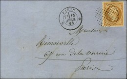 Cercle De Points / N° 13 Type II Càd * PARIS * Sur Lettre Locale. 1862. - SUP. - 1853-1860 Napoleon III