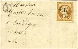 OR / N° 13 (2 Frappes) B Rur J Sur Lettre Avec Texte Daté Frevilers, 1861 Adressée Localement à Haubigny En Artois. - TB - 1853-1860 Napoleon III