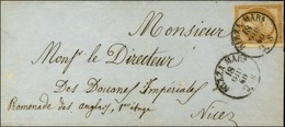 Càd Sarde NIZZA MARA / N° 13 Bistre-brun Sur Lettre Locale. 1860. - SUP. - R. - 1853-1860 Napoléon III.