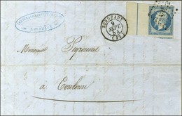 PC 441 / N° 14 Bleu Laiteux, Bdf Intégral, Filet D'encadrement Càd T 15 BORDEAUX (32). 1854. - SUP. - 1853-1860 Napoléon III.