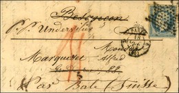 Etoile / N° 14 Càd PARIS (60) Sur Lettre Adressée à Besançon Réexpédiée à Bâle à L'aide D'une Taxe 35 Au Crayon Rouge. 1 - 1853-1860 Napoleon III